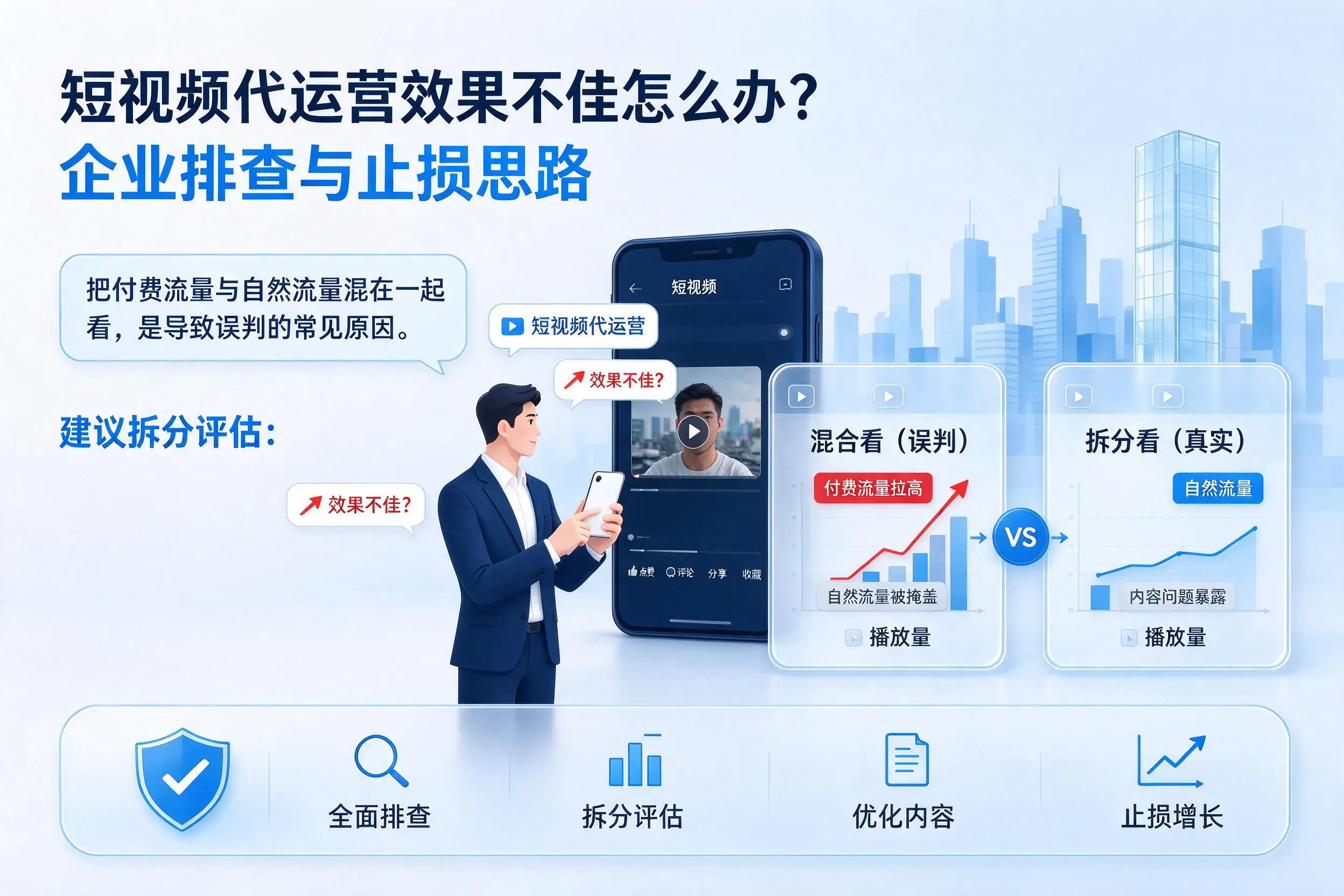 短视频代运营效果不佳怎么办？茂名企业排查与止损思路