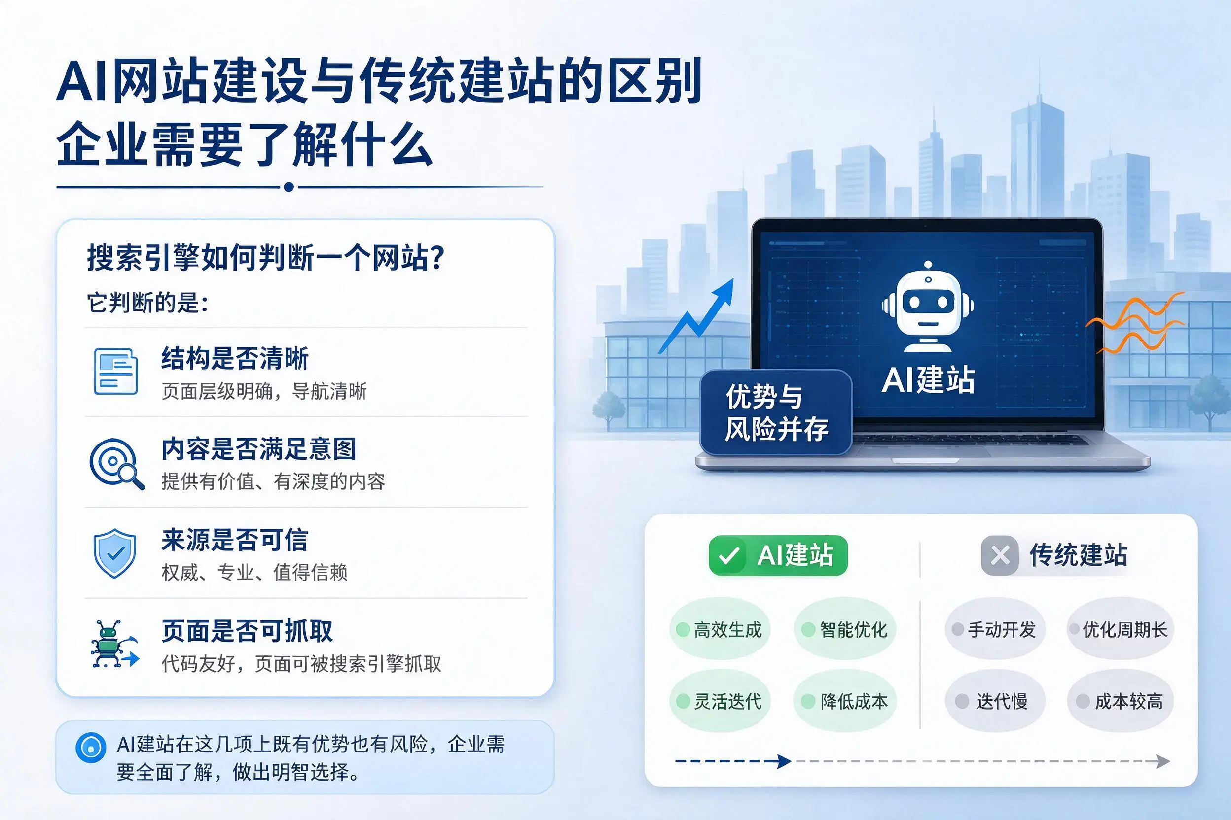 AI网站建设与传统建站的区别，茂名企业需要了解什么