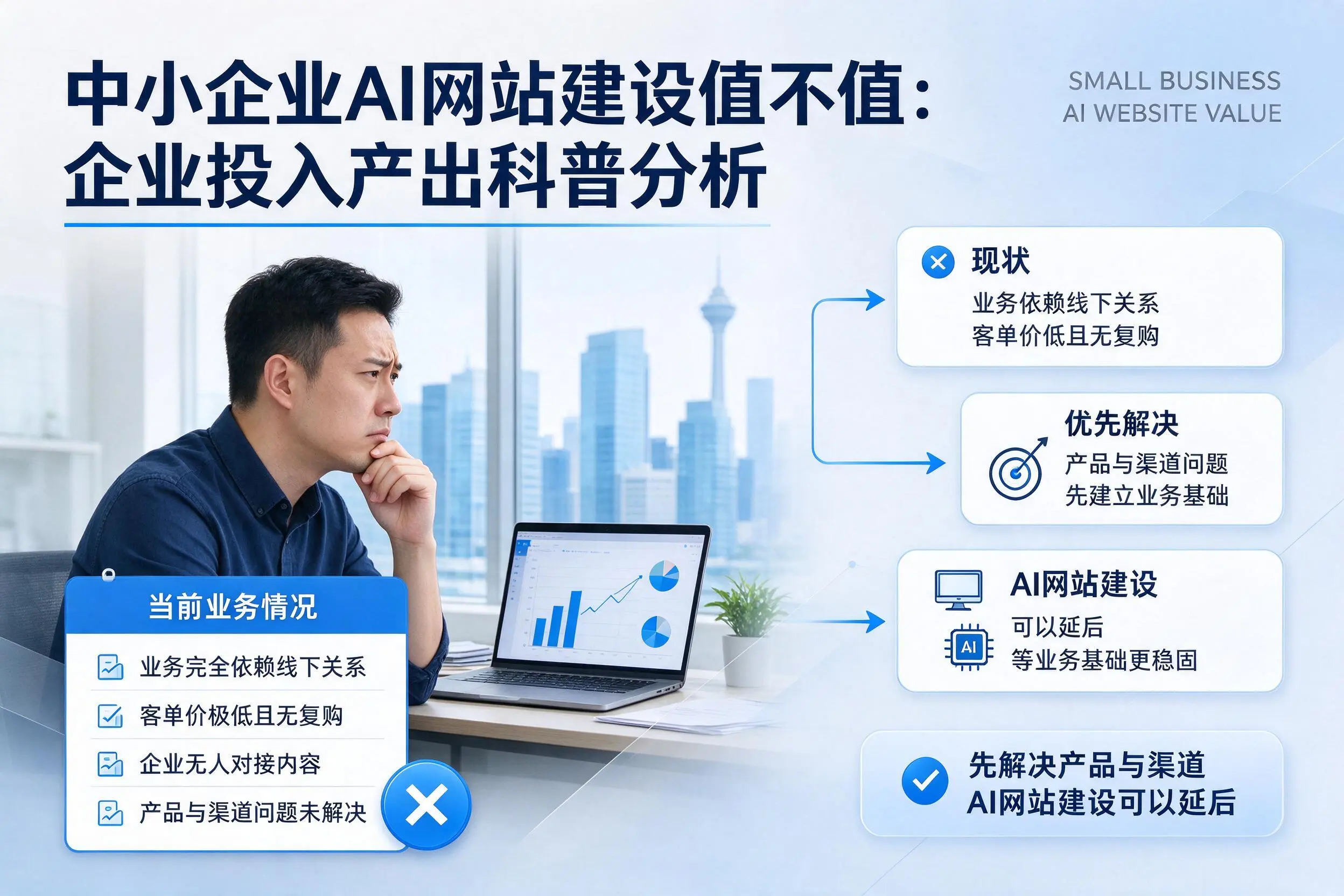 中小企业AI网站建设值不值：茂名企业投入产出科普分析