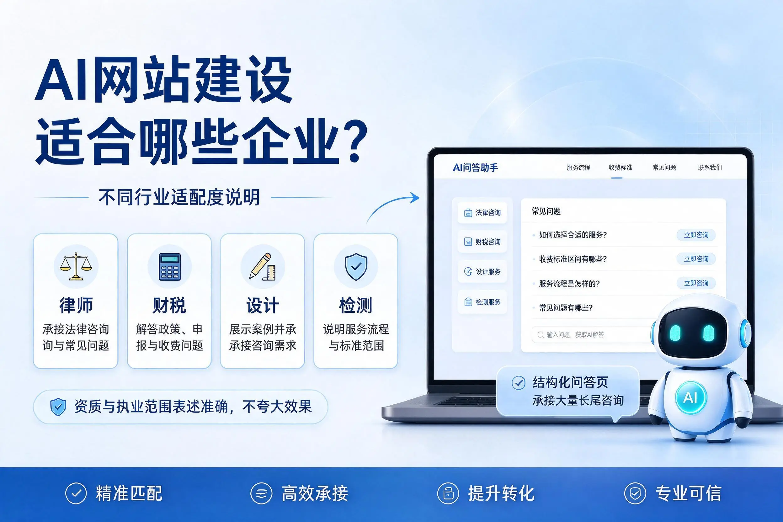 AI网站建设适合哪些企业？茂名不同行业适配度说明